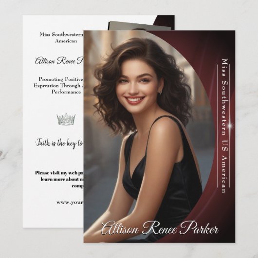 Carte d'autographe Sangria Shine pour concours de (Devant / Derrière)