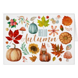 Carte d'automne Hello