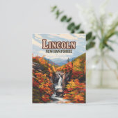 Carte d'automne Lincoln New Hampshire Franconia Fa (Debout devant)