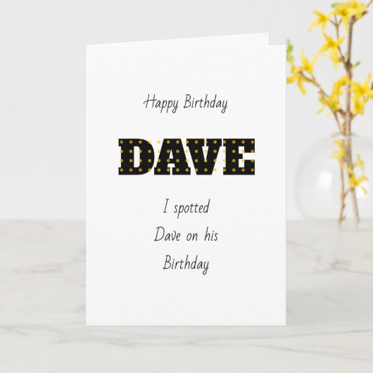 Carte Dave (Fleur jaune)