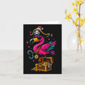 Carte d'aventure de flamant pirate Jolly Roger Hal (Fleur jaune)