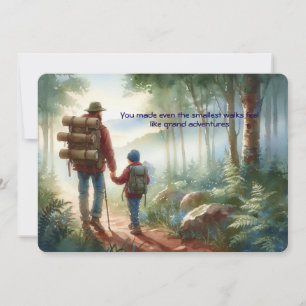 Carte d'aventure en forêt pour la fête des pères