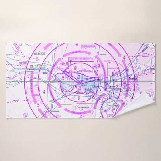 Carte d'aviation (Serviette de bain)