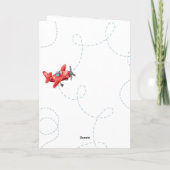 Carte d'aviation d'avion plié personnalisée (Dos)