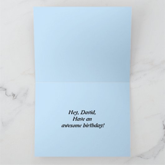 Carte David Happy Surfer D'Anniversaire Avec Arc En Ciel (Intérieur)