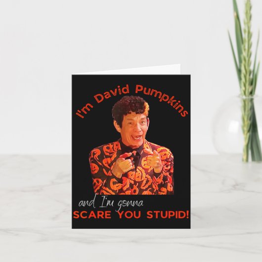 Carte David Pumpkins E You Stud Drôle d'Halloween Vêteme (Devant)