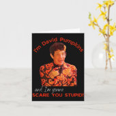 Carte David Pumpkins E You Stud Drôle d'Halloween Vêteme (Fleur jaune)