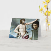 Carte David With the Head of Goliath Fine Art Card (Fleur jaune)