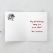 Carte Davidson Tartan avec Robin Noël Personnalisé (Intérieur)