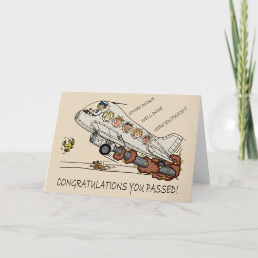 Carte d'avion Cartoon volant du pilote (Devant)