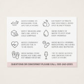 Carte d'avis de suivi de remplissage de logos pers (Dos)