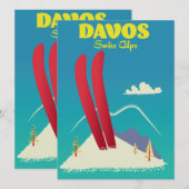 Carte Davos Alpes suisses (Devant / Derrière)