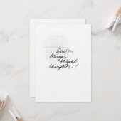 Carte Dawn Brings Bright Thoughts - Minimalist  (Devant/Arrière en situation)