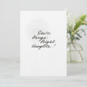 Carte Dawn Brings Bright Thoughts - Minimalist  (Debout devant)