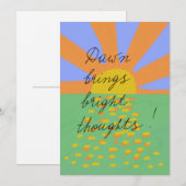 Carte Dawn brings bright thoughts postcard (Devant / Derrière)