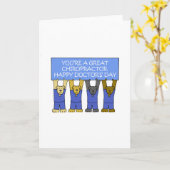 Carte Day de chiroprakteur de docteur heureux (Fleur jaune)