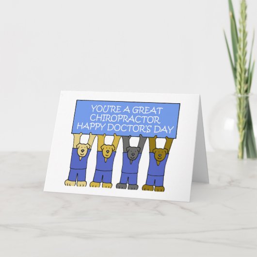 Carte Day de chiroprakteur de docteur heureux (Devant)