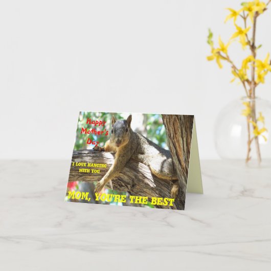 Carte Day_ de la mère heureuse (Fleur jaune)