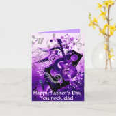 Carte Day_ du père heureux (Fleur jaune)