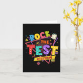 Carte Day Rock The Test Motivational Students Enseignant (Fleur jaune)