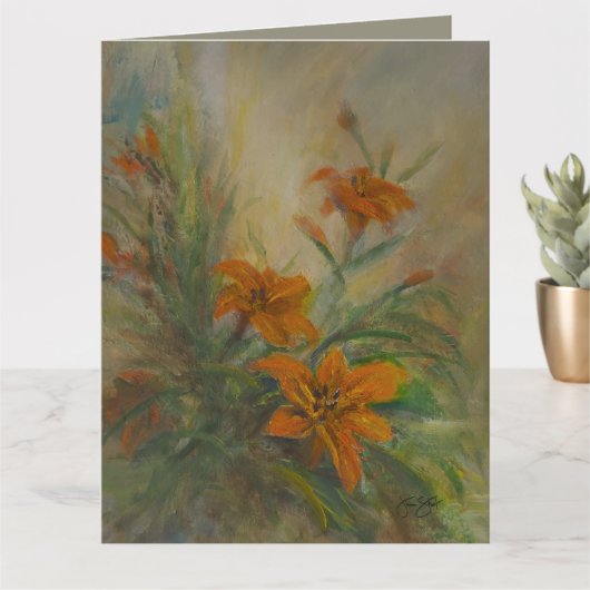 Carte Day "Tiger" Lilies 8.5 x 11" (Petite plante)