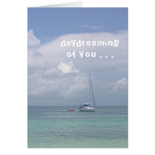 Carte, "Daydreaming of You" (bateau sur Caraïbes) (Devant)