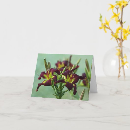Carte Daylily Note (Fleur jaune)