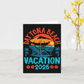 Carte Daytona Beach Florida 2026 Family Vacation Summer  (Fleur jaune)