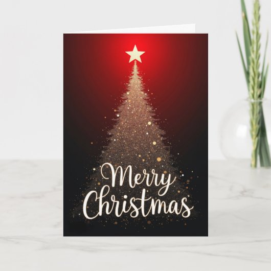 Carte Dazzling Sparkle Tree Christmas card (Devant)