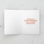 Carte d'Citrouille de Thanksgiving et carte de vac (Intérieur)