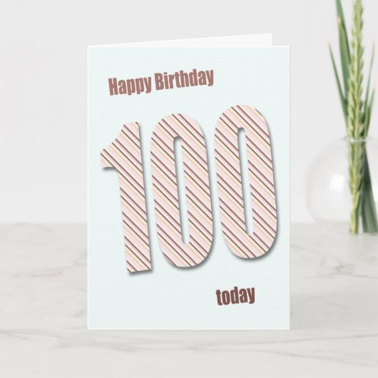 Carte de 100e anniversaire (Devant)