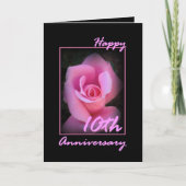 Carte de 10e anniversaire de mariage avec bourgeon (Devant)