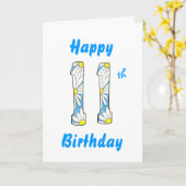 Carte de 11e anniversaire Daisy (Fleur jaune)