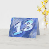 Carte de 13e anniversaire (Fleur jaune)