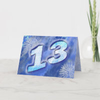 Carte de 13e anniversaire