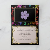 Carte de 15e anniversaire avec lettres fleuries (Intérieur)