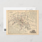 Carte de 1858 : Itinéraire des Omnibus dans Paris  (Devant / Derrière)