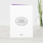 Carte de 1er anniversaire avec fleurs violettes (Dos)