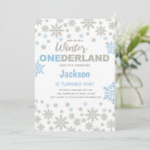 Carte de 1er anniversaire de Snowflake (Debout devant)