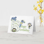 Carte de 1er anniversaire du parc animalier (Fleur jaune)