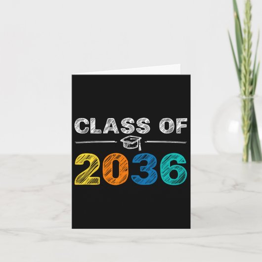 Carte De 2036 Augmenter Avec Moi Premier Jour De Graduat (Devant)