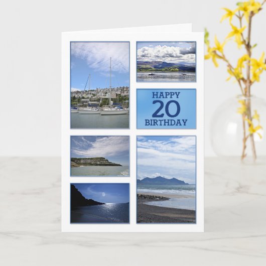 Carte de 20e anniversaire de Seascapes (Fleur jaune)