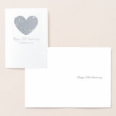 carte de 25e anniversaire de mariage avec cœur (Affichage)