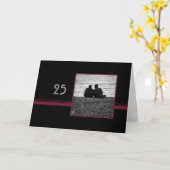 Carte de 25e anniversaire de mariage pour couple a (Fleur jaune)