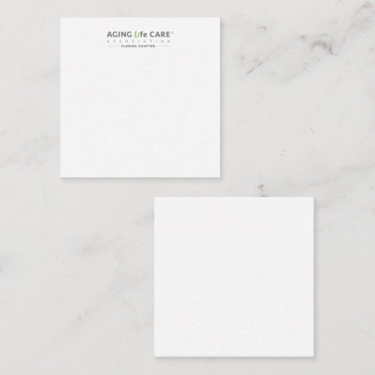 Carte de 2,5 po x 2,5 po à billets plats - Floride (Devant / Derrière)