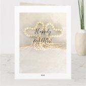Carte de 30e anniversaire de mariage perlé pour fe (Dos)