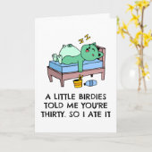 carte de 30e anniversaire du chat (Fleur jaune)