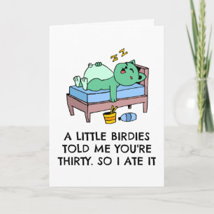 carte de 30e anniversaire du chat