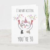 carte de 30e anniversaire du chat (Devant)