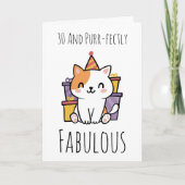 carte de 30e anniversaire du chat (Devant)